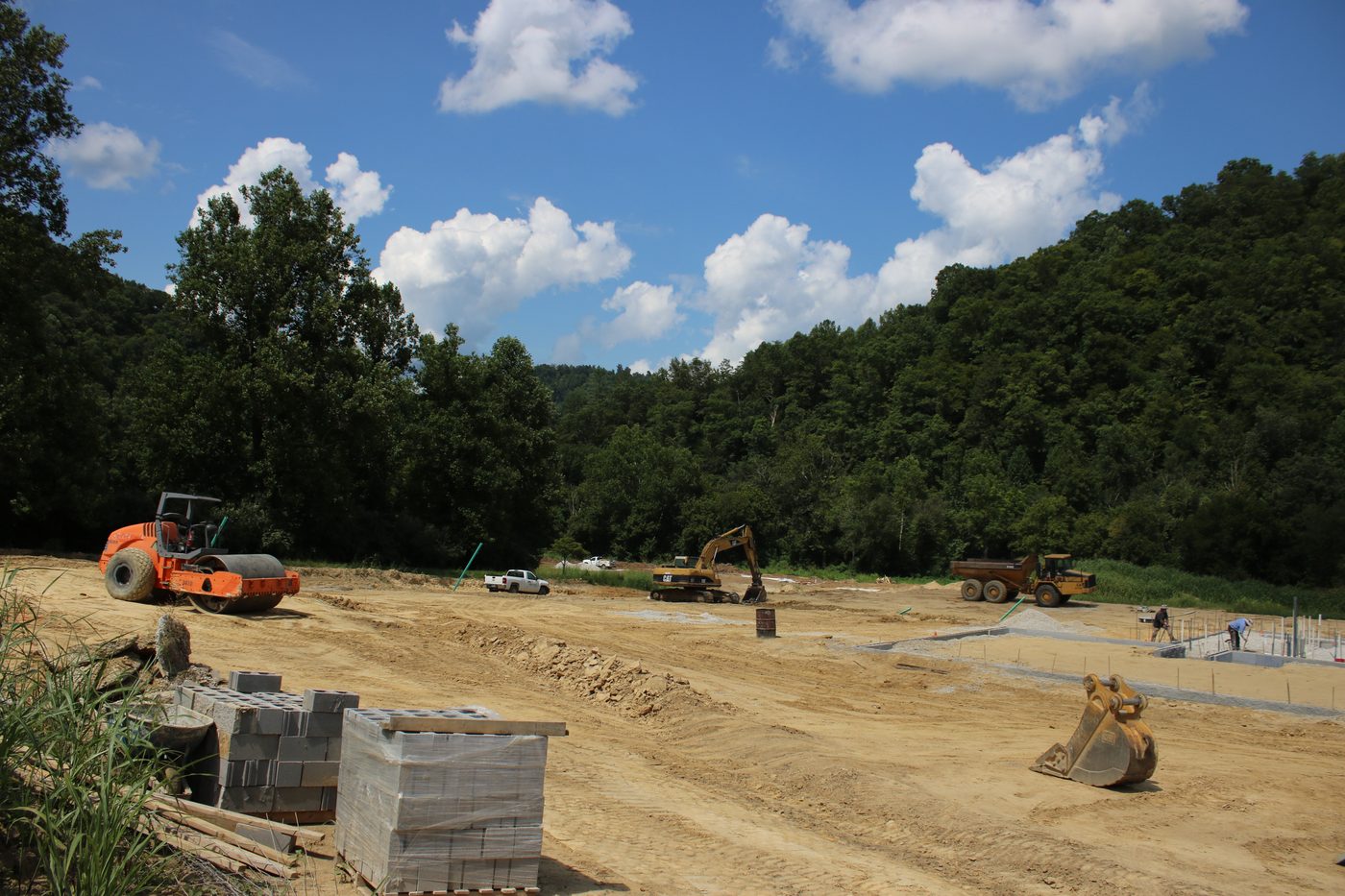 Grading and compaction at Rowdy Trailhead Campground